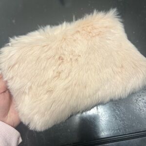 Nordstrom Pink Faux Fur Pouch